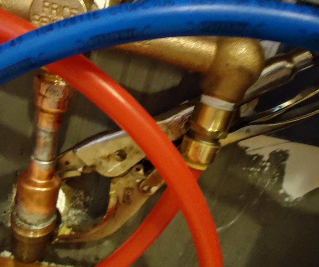 Close detail of a valve repair